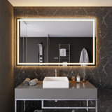 36-in. x 60-in. Frameless LED Front/Back Light Bathroom Mirror w/Defogger