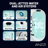 Stone Bell Flatbottom Freestanding Whirlpool and Air Bathtub with Center Drain and Faucet in Various Colors