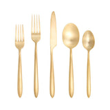 Velo Brushed Gold 20pc Flatware Set