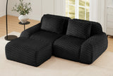 LAURENT 82" Loveseat with 1 Ottoman