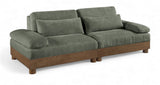 Turin - Chenille Fabric Upholstered Modular Sectional - Green