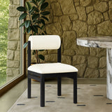 Roundhill - Faux Leather Dining Chair (Set of 2) - Black Frame