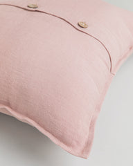 Deco pillow cover with buttons in Woodrose