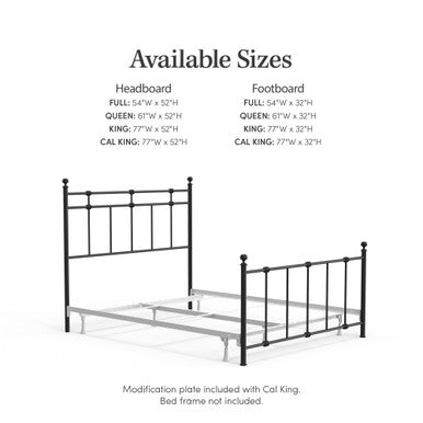 Dexter Metal Headboard and Footboard Combo