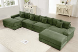 DESEO 170" 4-Seater Sofa with 2 Ottomans