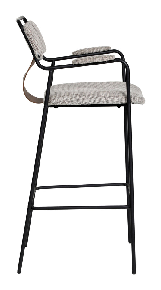 Couva Barstool (Set of 2) Gray Tweed