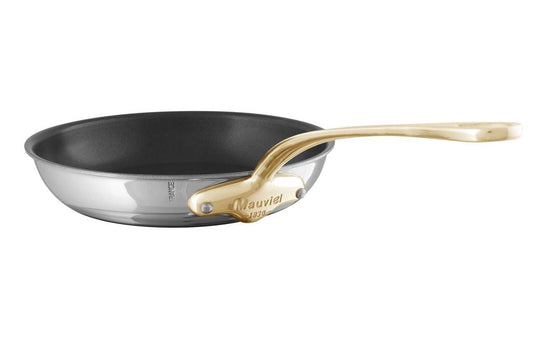 Mauviel M'COOK B Nonstick Frying Pan With Brass Handle, 7.9-In