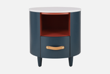 GALEN Modern Round Nightstand with Storage Drawer