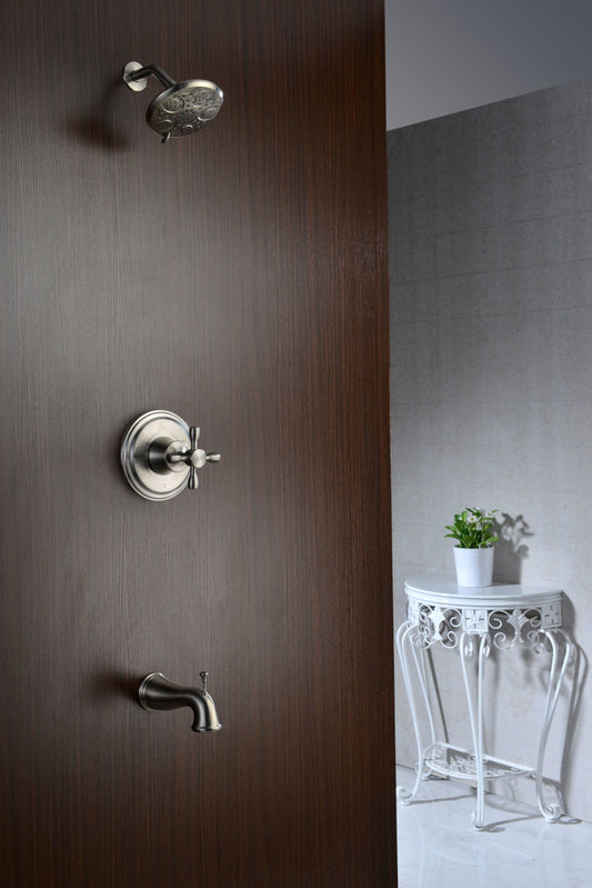Mesto Series 1-Handle 2-Spray Tub and Shower Faucet in Brushed Nickel