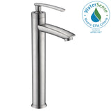 ANZZI Fifth Elegant Vessel Sink Faucet (9.2" H), Single Hole, WaterSense Certified, Rhino Alloy Solid Brass, Various Finishes