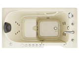 ANZZI Nimbus Series 32 in. L x 60 in. W Dual Jetted Bathtub in Biscuit with Microbubbles Jet