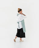 Linen bib apron in Dusty blue