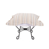 Indoor/Outdoor Puff Scroll Ottoman Dune Sand