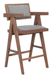 Delhi Counter Stool (Set of 2) Gray & Walnut