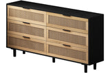 NESTO 51" Modern Rattan Drawer Cabinet