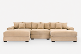 DESEO 130" 3-Seater with 2 Ottomans
