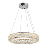 1 Ring Crystal Chandelier // Chrome