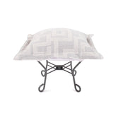 Indoor/Outdoor Puff Scroll Ottoman Syros Fog
