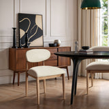 Riccio - Faux Leather Dining Side Chair (Set of 2) - Natural Frame