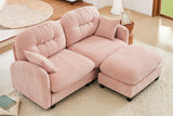 MOLLY 74" Loveseat with 1 Ottoman