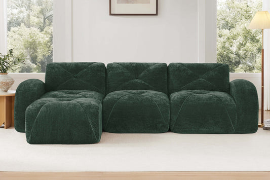 MYLO 110" 3-Seater Sofa with 1 Ottoman