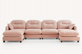 MOLLY 140" 4 Seater Sofa with 2 Ottomans