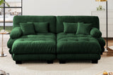 CLOUDIES 94" Loveseat with 2 Ottomans