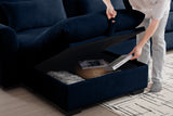 PERTH 157" 4-Seater Sofa with 1 Ottoman