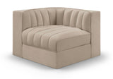 Rummi - Velvet Performance Fabric Upholstered Modular Corner Chair