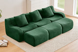 ROMA 115.3" 3-Seater Sofa with 3 Ottomans