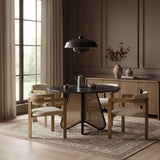 Aurum - Vegan Leather Upholstered Dining Chair With Brushed Brass Base (Set of 2)