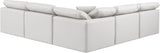 Indulge - Faux Leather 5 Piece Modular Corner Armless Sectional