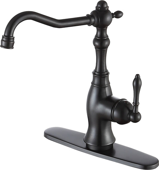 Highland Single-Handle Standard Kitchen Faucet with Side Sprayer in Oil Rubbed Bronze