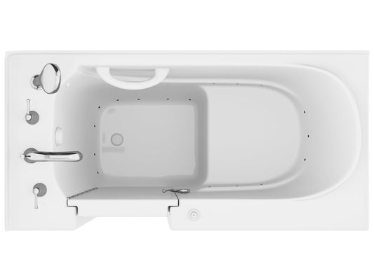 ANZZI Value Series 26 in. x 53 in. Quick Fill Walk-In Air Tub in White