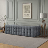 Eden Modern Tufted Chesterfield Grey Boucle Sofa