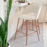 Edwin Boucle Upholstered Counter Stool (Set of 3)