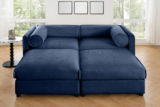 HARMONY 75" Loveseat with 2 Ottomans