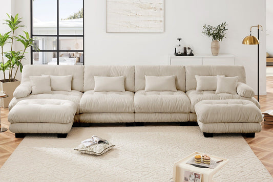 CLOUDIES 173" Sofa 4 Seater with 2 Ottoman