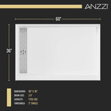 Stellar Series 76 in. x 57-60 in. Frameless Sliding Glass Shower Door with Shower Base Stellar Series - Multiple Finishes