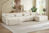 FLOVEX 141" 4-Seater Sofa with 2 Ottomans