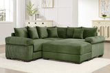 DESEO 158" Sectional Sofa with Ottoman
