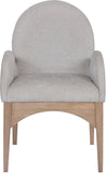 Waldorf - Chenille Dining Arm Chair With Natural Legs