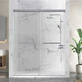 Ward Series 56 to 60 in. x 76 in. Frameless Sliding Shower Door with 3/8" (10mm) Tempered Clear Glass