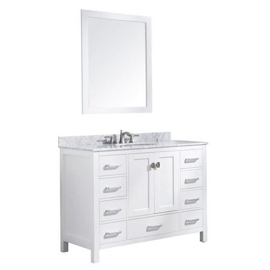 Chateau 48 in. W x 36 in. H Bathroom Bath Vanity Set in Rich White
