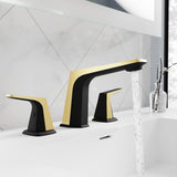 ANZZI Contemporary 8" Widespread Bathroom Faucet, 2-Handle Brass Construction, 1.2 GPM Water-Saving Aerator, Rhino-Alloy Certified, Various Finishes