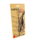 INGRILL Multi-Level Hanging Skewer Rack for Smoker & Barrel Grill – 304 Stainless Steel Vertical BBQ Rack for Sausages, Corn, Meat & Vegetables