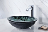 Bravo Series Deco-Glass Vessel Sink in Lustrous Black
