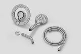 Valkyrie Retro-Fit 3-Spray Patterns with 7.48 in. Wall Mounted Dual Shower Heads with Magnetic Divert in Brushed Nickel