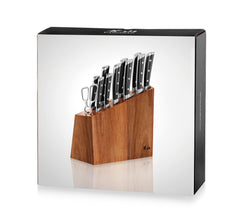 S Series 12-Piece Knife Block Set, Forged German Steel, Acacia Block, 60140