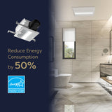 Ciarra Energy Star Bathroom Exhaust Fan with 11W LED Light – Quiet, Energy Efficient, Versatile Ventilation | CAEFL8